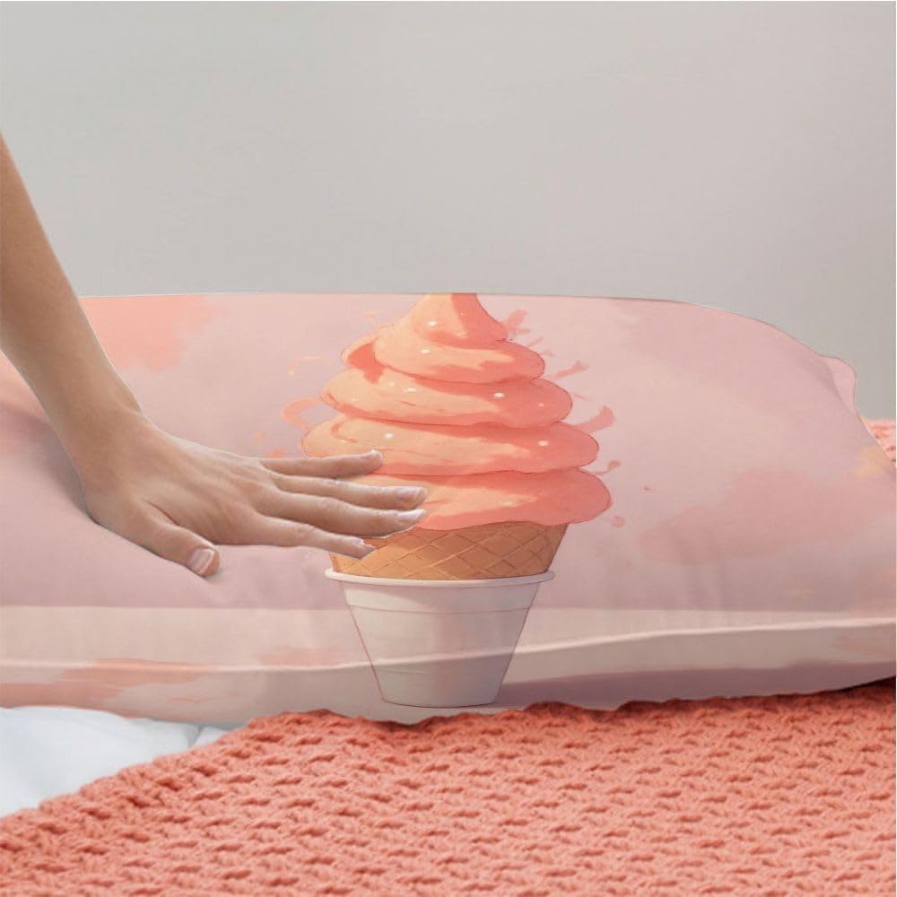 Set di Copripiumino Matrimoniale 240x260 cm Gelato Rosa A5802