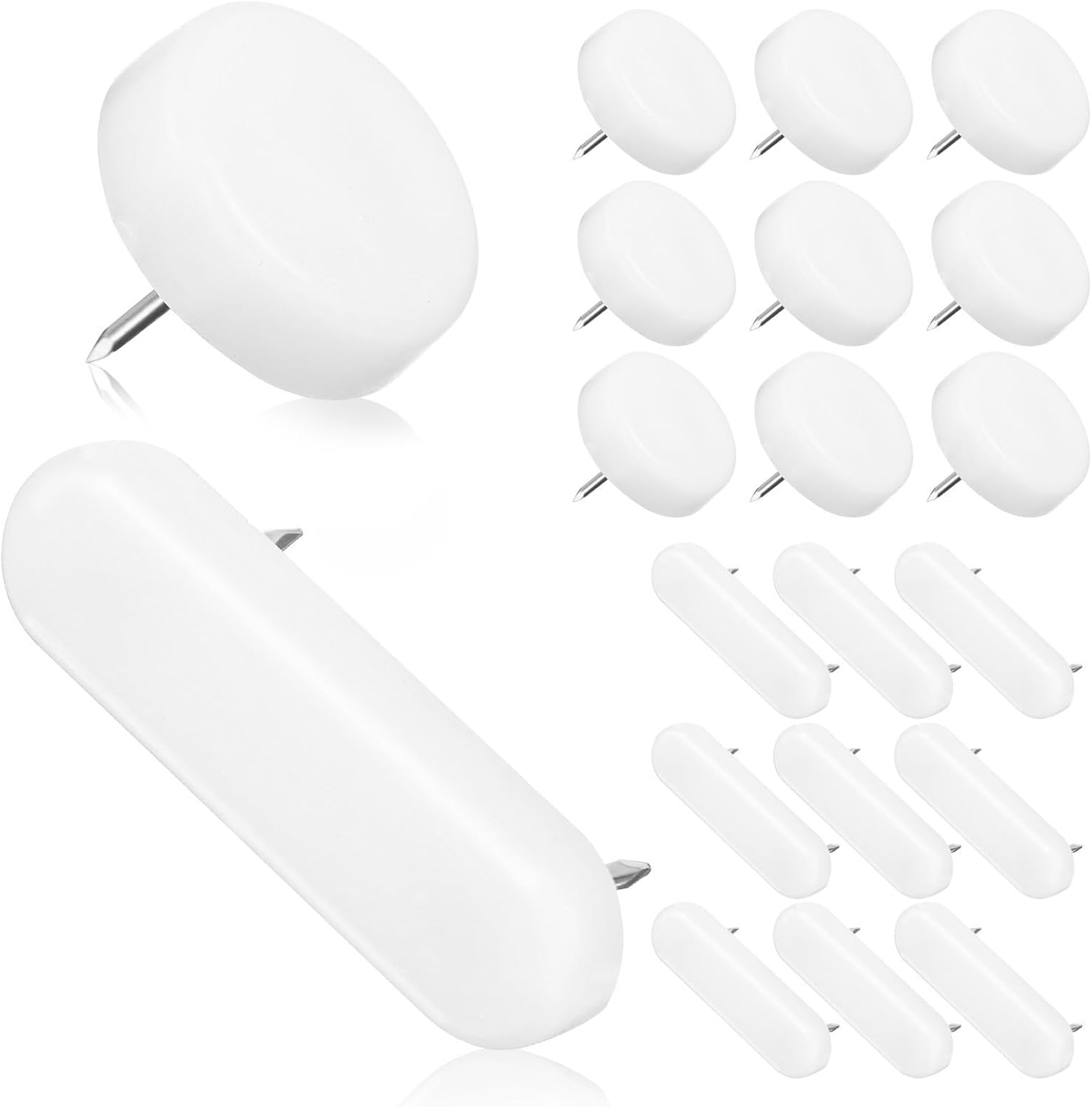 Plastic Furniture Glide Nails Set with Double Head Pins