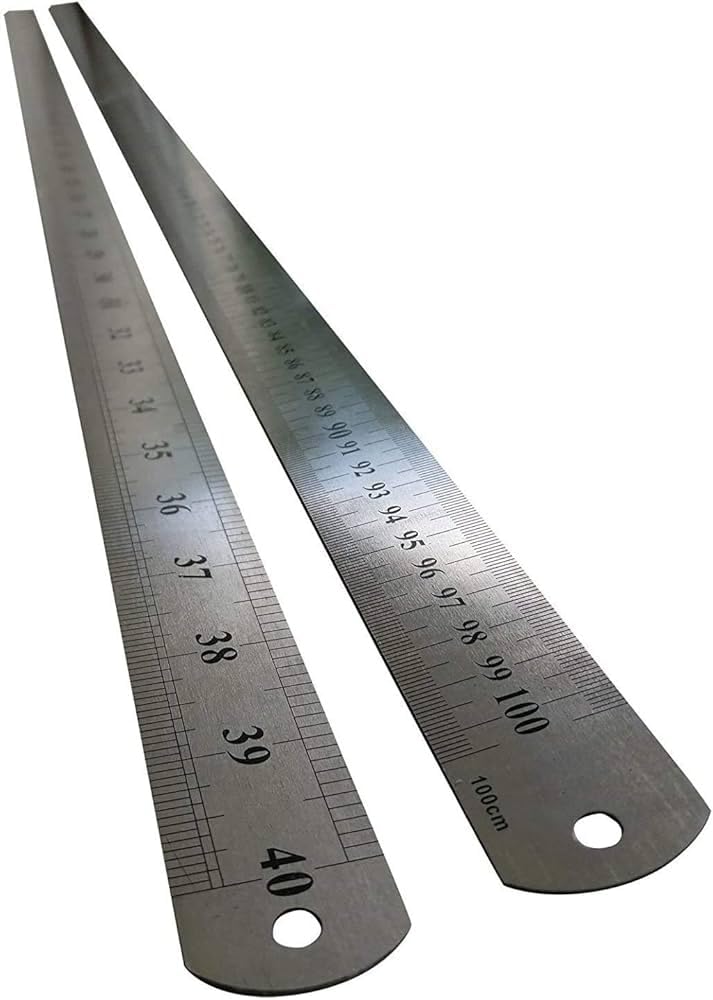 Large Stainless Steel Ruler Rule Measuring Measure Straight Edge 1 Metre Meter 40" 100cm