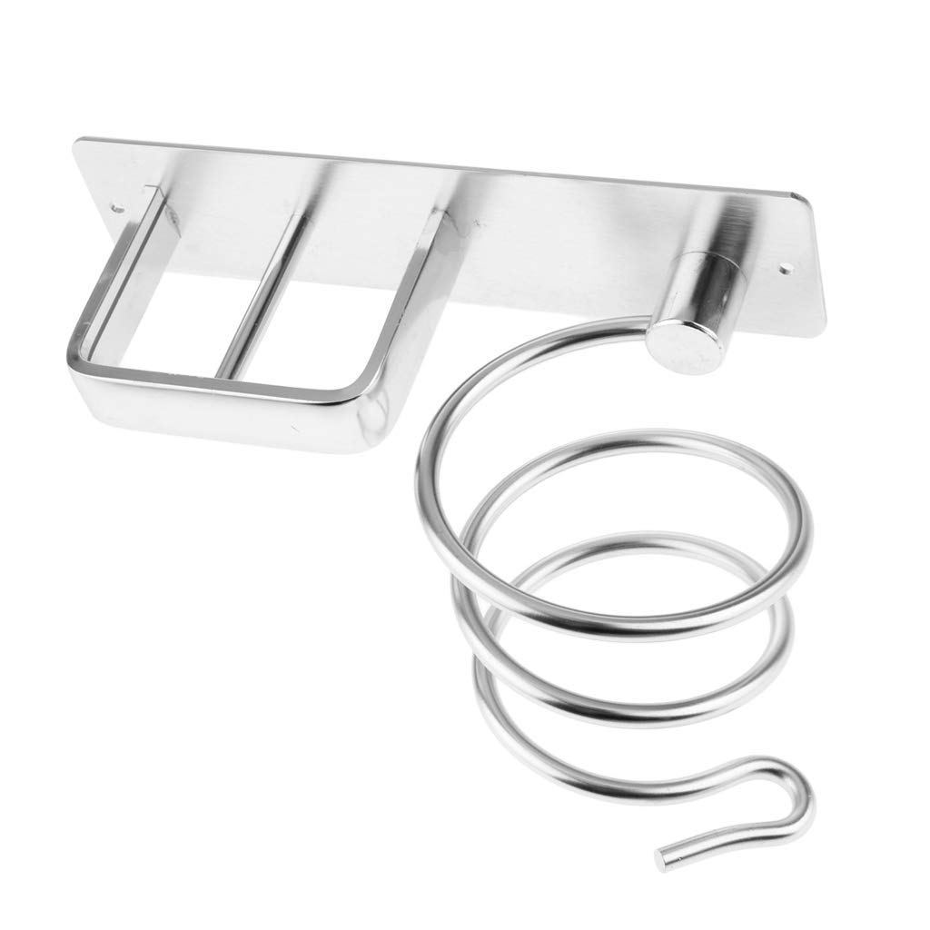 HASTHIP® Professional Wall Mounted Blow Hair Dryer Holder Shelf Rack Stand Hanger Straightener Organizer with Two Holes Rack-image-6