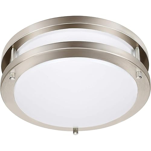 Drosbey 60W LED Flush Mount Ceiling Light Fixture, 15 inch Light Fixtures Ceiling for Bedroom, Kitchen, Bathroom, Office, Garage, Super Bright 6000 Lumens, Daylight White 5000K