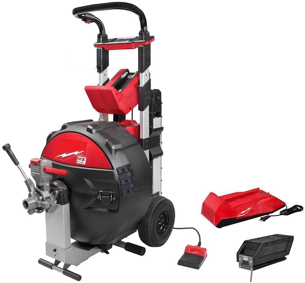 MXF500-1CP For Milwaukee MX FUEL Sewer Drum Machine Kit + TPT Premium cart storekid