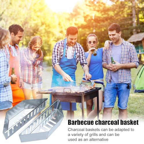 Panier à charbon barbecue extérieur et cheminée boîte robuste 2 pièces - 3