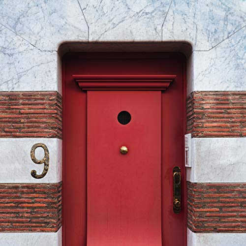 5.5 Inch House Numbers - Solid Cast Iron - Uneven Bronze Finish With Rustic Hammered Appearance - Craftsman Style Address Numbering For Home, Street, Door, Mailbox - Number 6 #TOP3