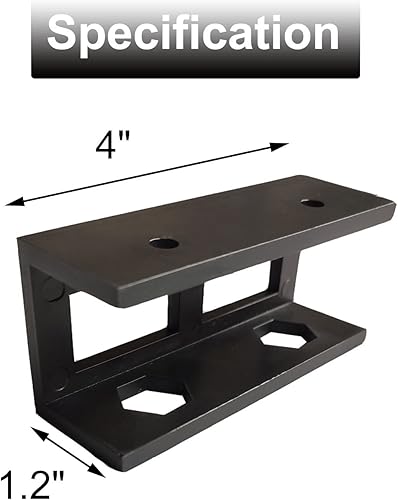 Miniatura 5 de PIAOLGYI 3 soportes de plástico para computadora portátil debajo del escritorio con tornillo, soporte de montaje para laptop debajo del escritorio,