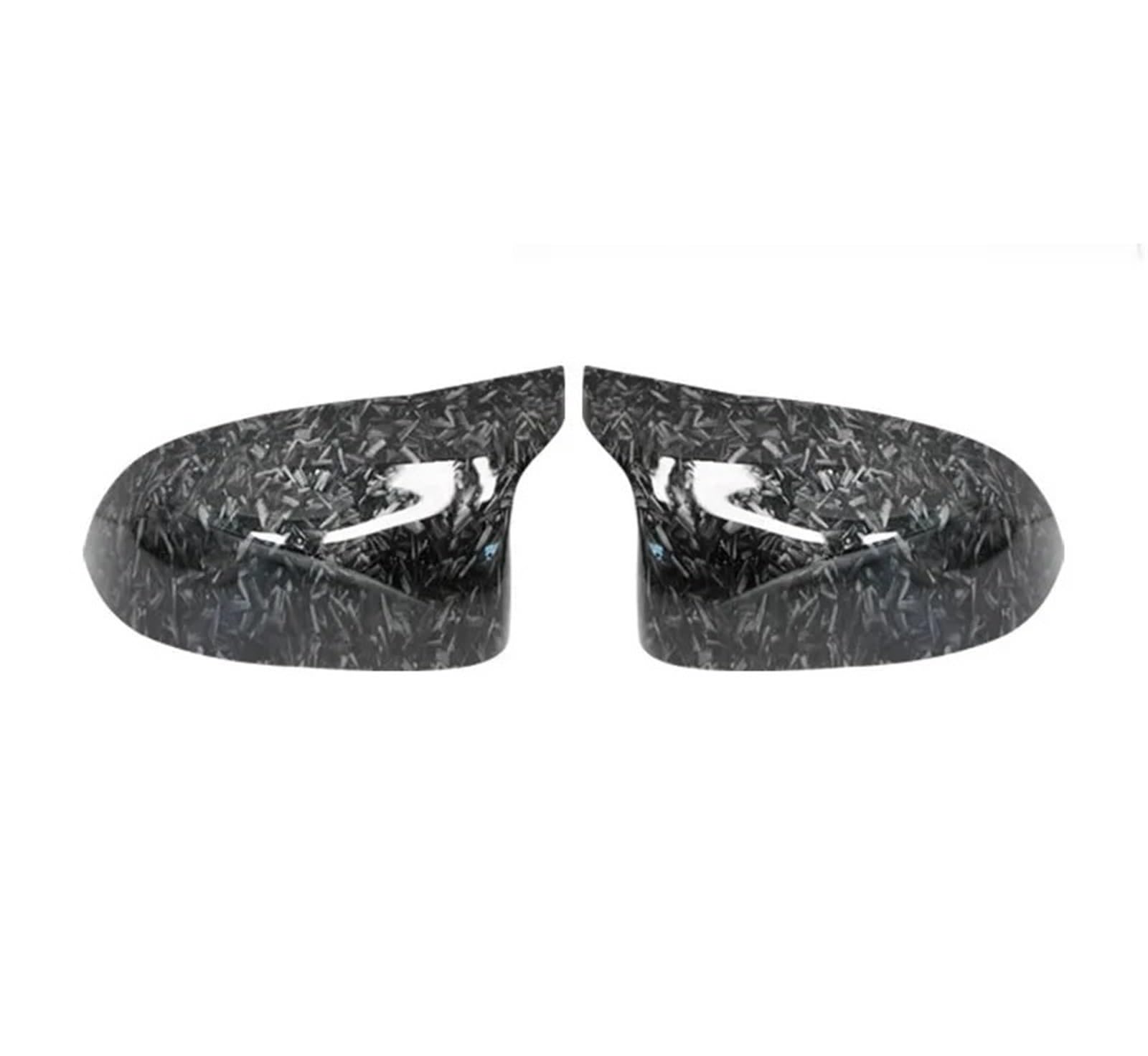 Auto Spiegelkappen Für F25 X3 F26 X4 F15 X5 F16 X6 | Glänzend schwarze Kappen im Carbon-Look für Auto-Außenspiegel(Forged grain)