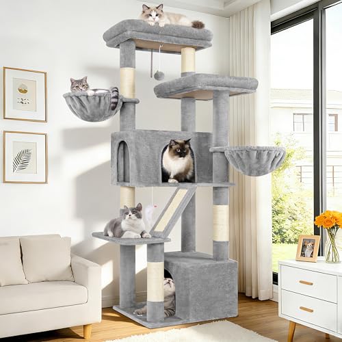 Globlazer Torre para Gatos Grande de 69 Pulgadas Beige