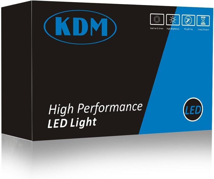 KDM,6000K White,2Pack
