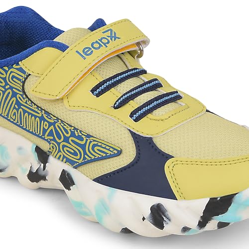 Image of Liberty Leap7x Denial-2 Sports Non Lacing Walking Shoes for Kids with EVA Sole | Suitable for Running and Jogging | Comfortable Outsole | Lightweight Durable and Cushioned Footbed