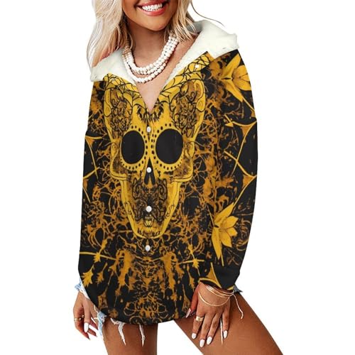 Manteau chaud à capuche résistant au vent froid pour femme veste polaire punk à poches