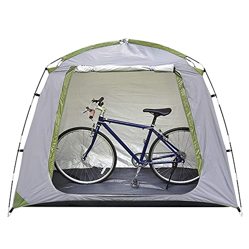 Fesjoy Cobertizo Impermeable para Almacenamiento de Bicicletas Al Aire Tienda para Bicicletas que Ahorra Espacio Refugio de Poliéster Recubierto Plata Dos Adultos Protección UV Reutilizable 78.7 X
