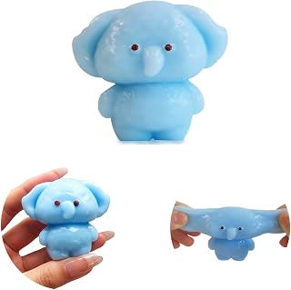 Calf Elephant Fidget Squeeze Toy|Taba Squishy Cute Stress Balls Set|Kawaii Squishy Squeeze Balls| forAdult Relieving Anxiety and Stress| The Perfect Desktop Accessory (1 Pack)