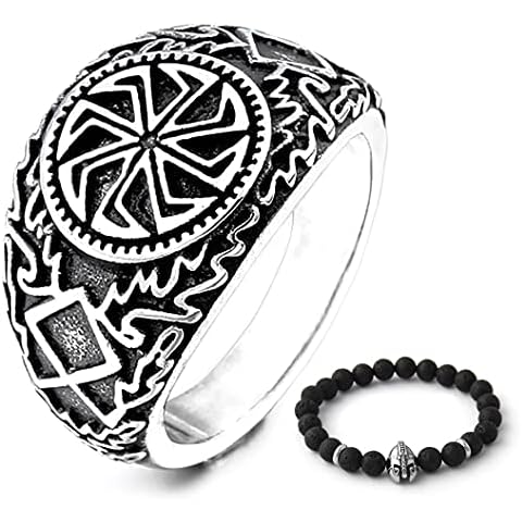 ENXICO The Kolowrat Slavic Sun Wheel Ring 316L Stainless Steel Ancient Slavic Jewelry (12) Cover