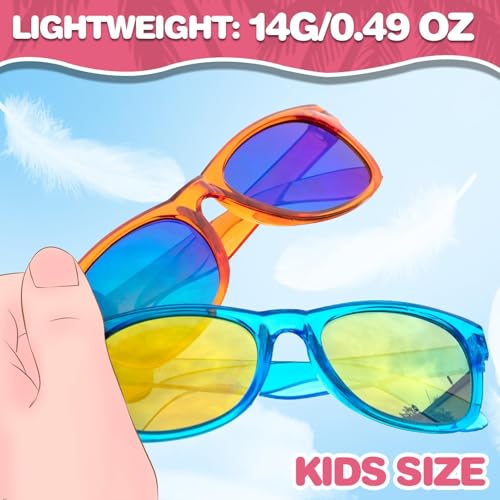 Uzoxlsn 36 Pack & 48 Pack Kids Sunglasses Bulk, Multi-Colors Neon Sunglasses for Birthday Party Favors, Graduation Gift, Summer Pool Toys, Goody Bag Filler, Kids Beach Party Supplies, School Rewards4