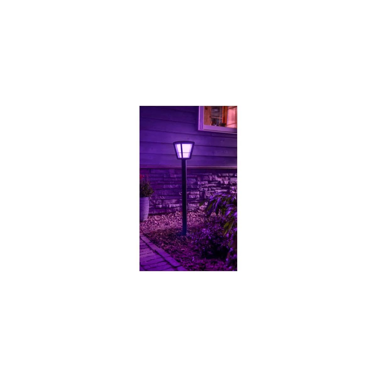 Oświetlenie ścieżek LED Philips Hue Econic, do użytku na zewnątrz, do 16 milionów kolorów, sterowanie za pomocą aplikacji, kompatybilne z Amazon Alexa (Echo, Echo Dot)