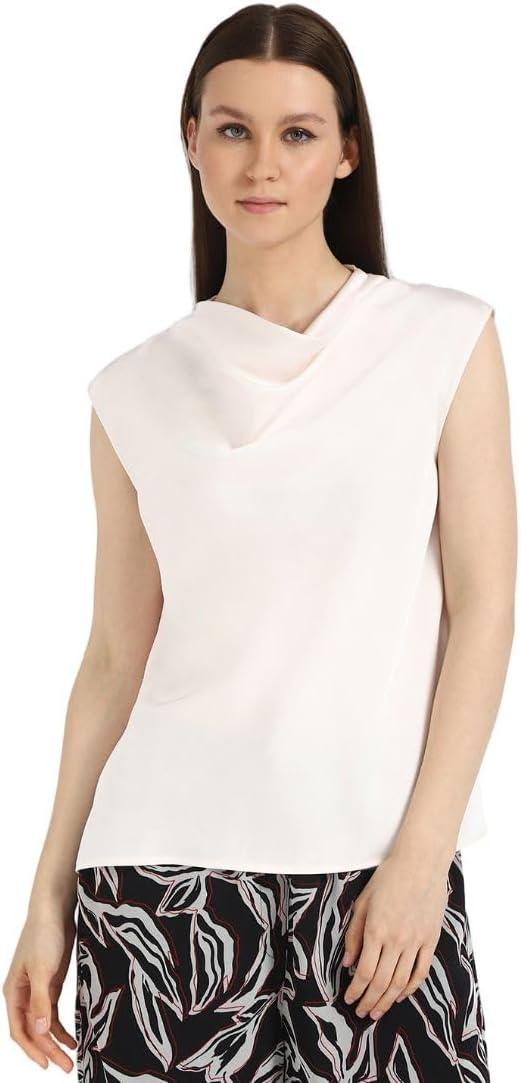 Calvin Klein Women's Satin Cowl Neck Blouse