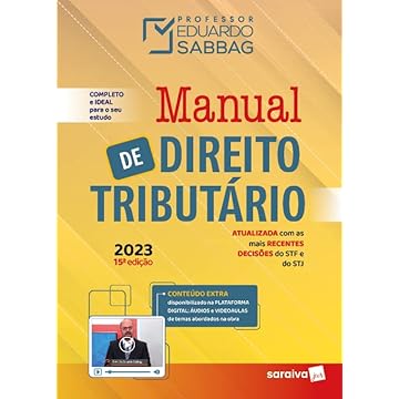 Capa do livro Manual de Direito Tributário - 15ª edição 2023