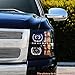 AKKON - For Silverado Black Exclusive Halo Projector SMD DRL LED Headlights Driver + Passenger Side Pair