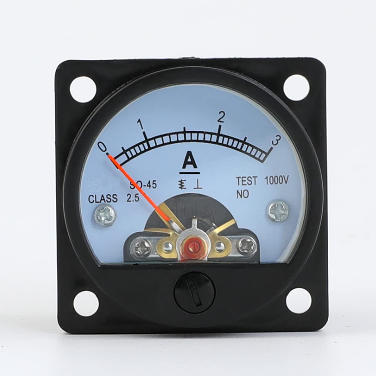 Photo 1 of Analog Dial Panel Meter Voltmeter Gauge SO-45 DC 0-3A Round Black