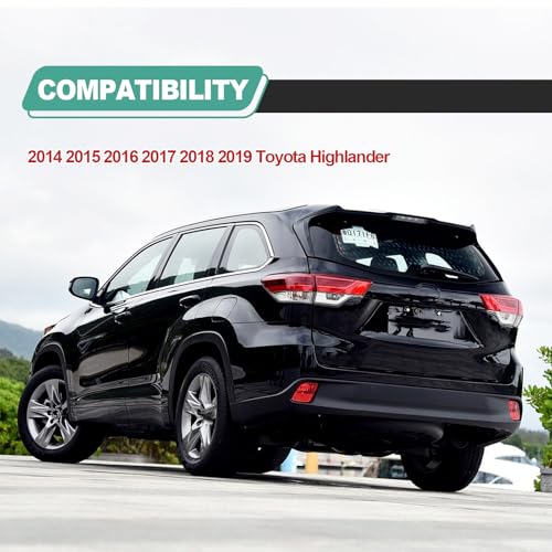 Insertos para portavasos Toyota Highlander 2014-2019 ABS miniatura 4