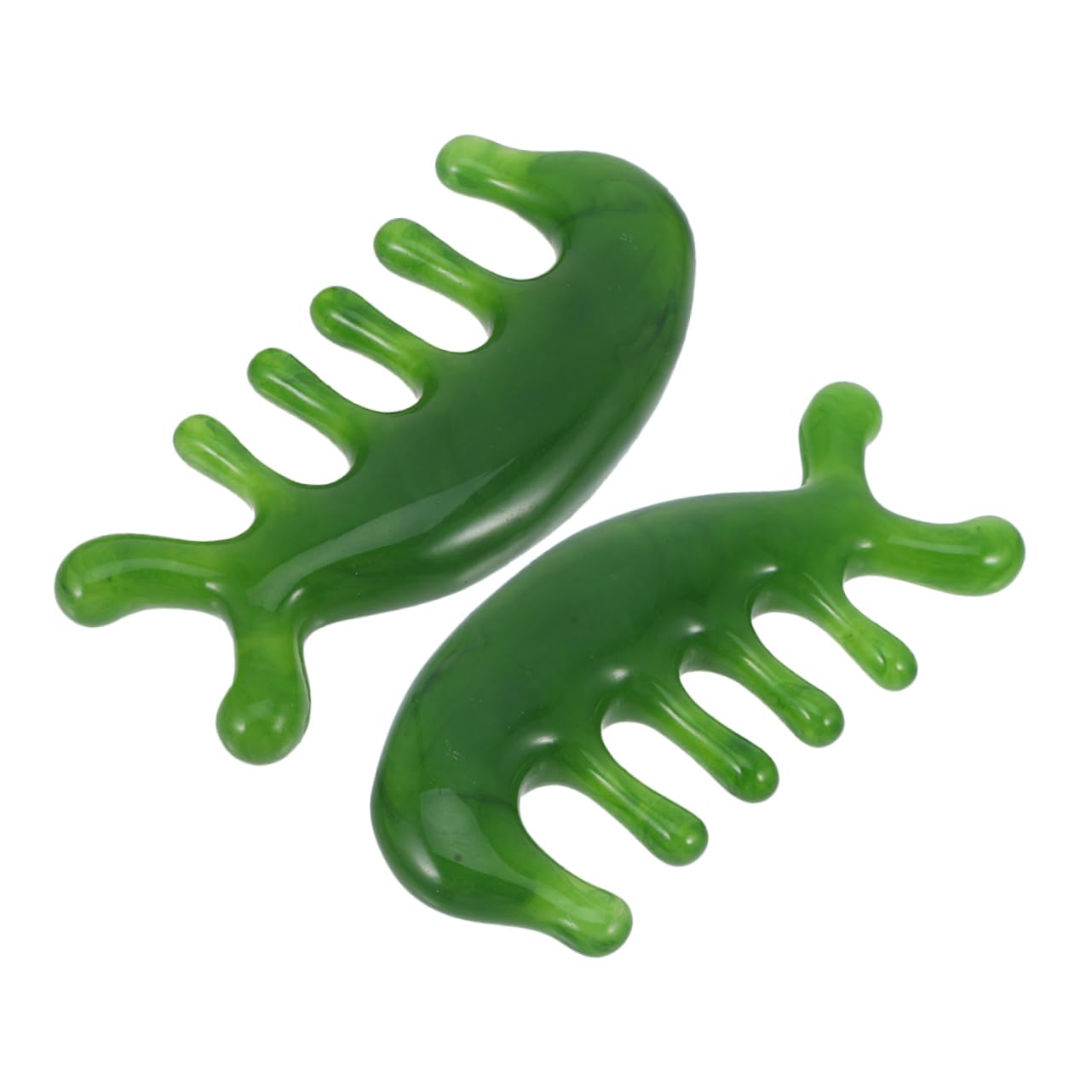 5 Set Pettine Per Massaggio Del Cuoio Capelluto Pettine Per Cuoio Capelluto in Pietra Di Pennello Del o Massaggio Per A Mano Green 2 Pezzi * 5