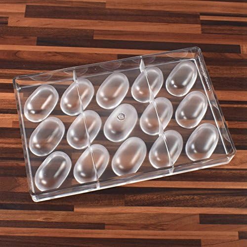 5.4 CM 15 Cups Small Pillow Oval Chocolate Mold Polycarbonate Stone Shape PC Chocolate Ice Candy Jelly Making Mould