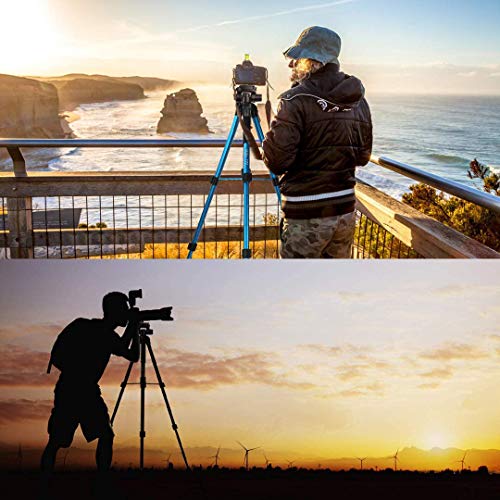 Image of Victiv 72 inch Camera Tripod, Tall Tripod for Camera Cell Phone, Heavy Duty Camera Tripod Stand, Professional Aluminum Monopod, Compatible with Canon Nikon Sony DSLR Cameras - Blue