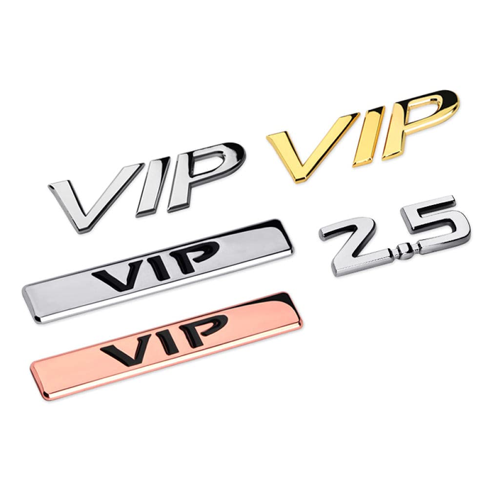 Car Emblem Badge Logo Car Emblems Decorations Car Decals Samochód Metal Vip Samochód Naklejki Vip Car Ogon Etykiety Znak-Standard Samochodu Vip (Srebrny)
