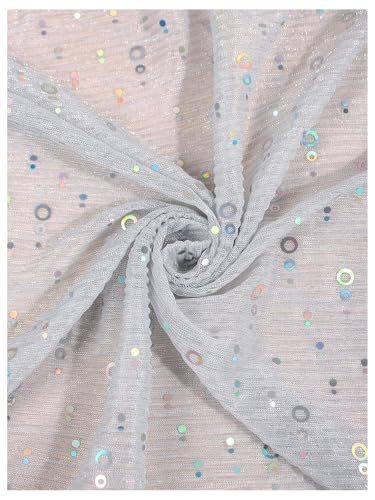 Image of Floerns Women's Sequin Bandana Square Scarf Silk Scarves Mesh Shawl and Wrap for Evening Dresses