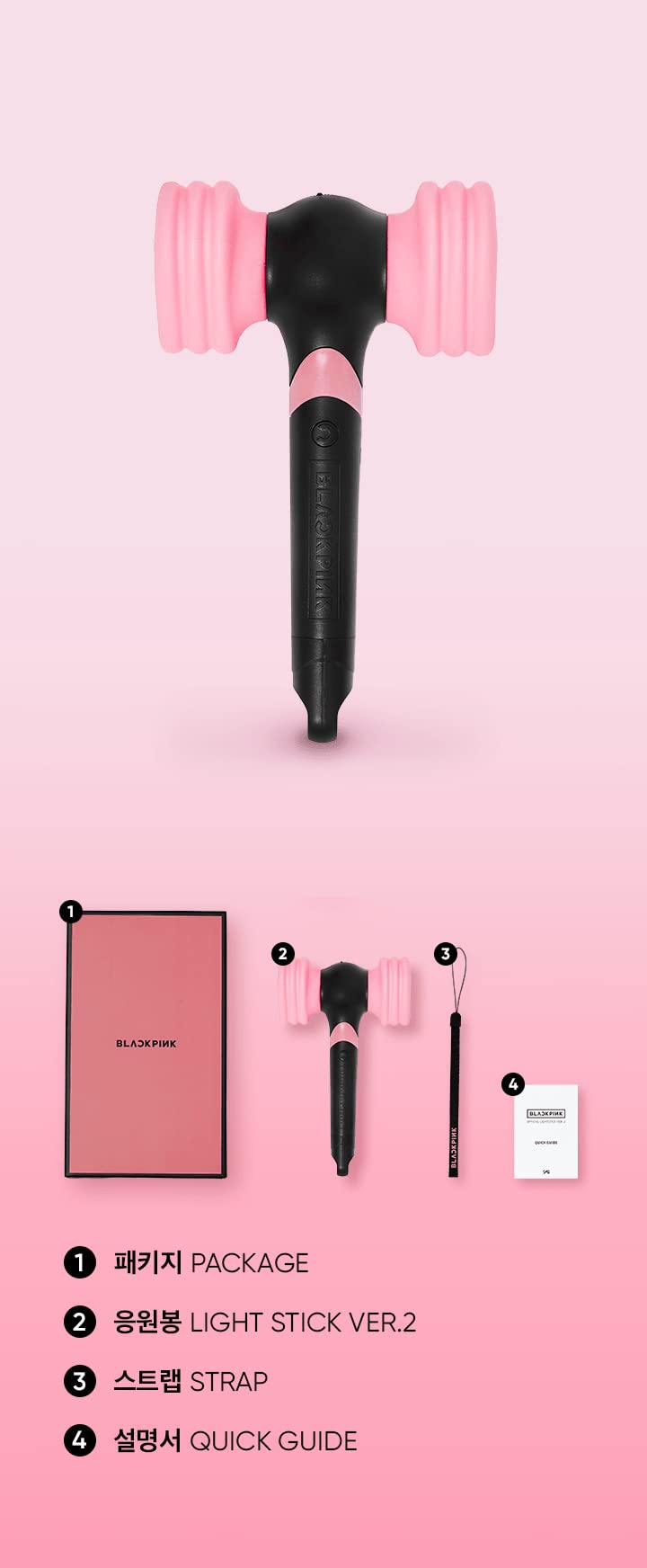 Genie Music BLACK PINK - Offizielles Leuchtstab Version 2 Blink Fanlight