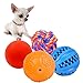 Volacopets 4 Pack Different Functions Puppy Chew Toys, Dog Chew Toy Durable,Squeaky Toys Ball for Small Dog,Chew Rubber Ball,Puppy Teething Toy,Rope Ball