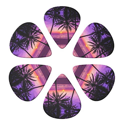 Palm Trees At Sunset Lot de 6 médiators pour guitare acoustique, guitare électrique, basse, ukulélé – fins, moyens et… - Les Beatles, Paul McCartney, John Lennon, RIngo Starr, George Harrison Palm Trees At Sunset Lot de 6 médiators pour guitare acoustique, guitare électrique, basse, ukulélé – fins, moyens et… – Image 5