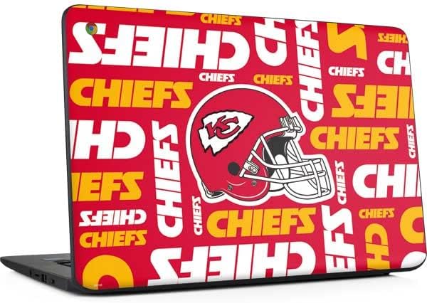 Skinit Decal Laptop Skin Compatible with Chromebook 14 G5 - Officially Licensed NFL Kansas City Chiefs Red Blast Design