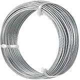 Vinyl Coated Picture Hanging Wire #4 100-Feet Braided Picture Wire Heavy,Supports up to 50lbs for Photo Frame Picture,Artwork,Mirror Hanging(1.5mm x 30.5 Meters)