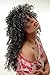 WIG ME UP- BW563-P103MPC309 Peluca Hombres Mujeres Carnaval Gris Oscuro rizos Peluda...