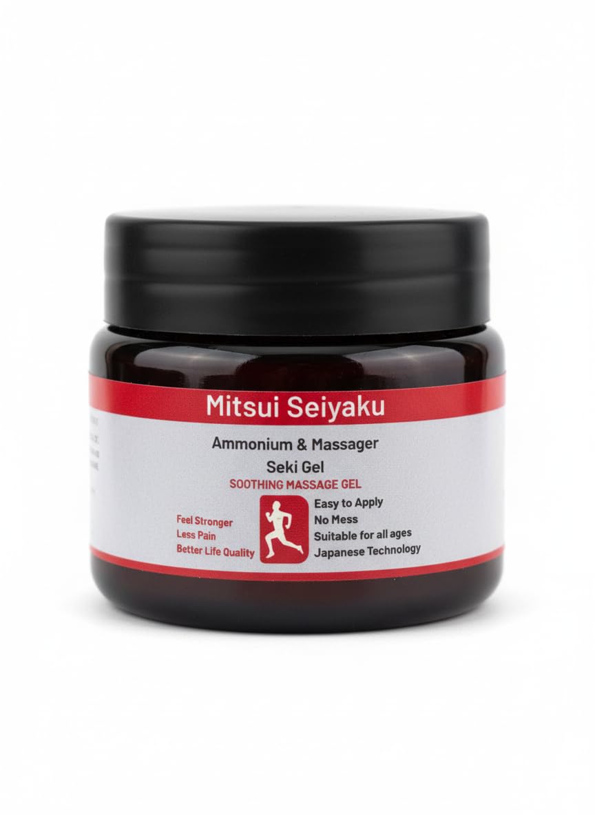 LUMOTY Mitsui Seiyaku Seki Gel with Ammonium – Japanese Massage Gel for Muscle & Joint Relief – Quick Absorption, Less Pain, Better Life Quality – Safe for All Ages (PACK OF 3)