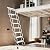 Wall Mounted Attic Ladder, Indoor Attic Stairs Pull Down System, Metal Telescoping Step Ladders, Telescopic attic Ladder, Loft Extension Steps Staircase for Garage