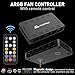 Auotac ARGB Controller PWM Fan Hub with RF Remote, (Connect Ten Case Fans, 5V 3Pin ARGB & 12V 4Pin PWM Fan Connector, Dual SATA Power Input, Magnetic Suction), Black