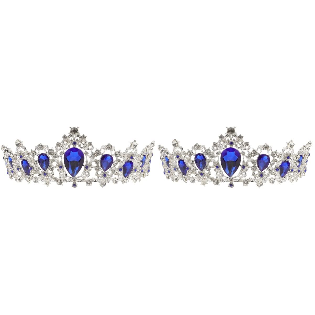 Abaodam 2 Piezas Nupcial De La Vendimia Tiara De Princesa Tiara De Cumpleaños Para Niñas Tiaras Para Niñas Tiaras De Boda Peluca Cristal Dama De Honor Víspera De Todos Los Santos
