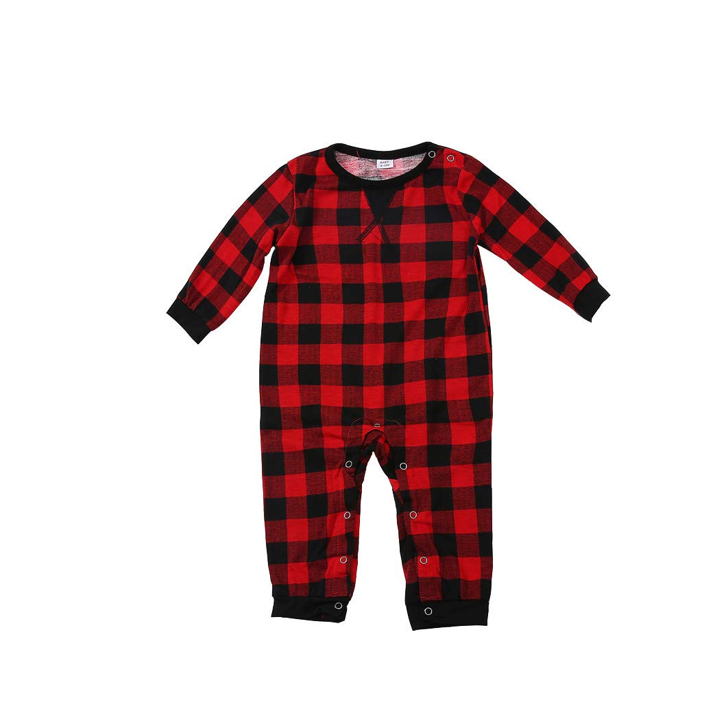 BBRSPrinted Baby-gap Parent-child Wear Leisure Pajamas Christmas Home Plaid Warm