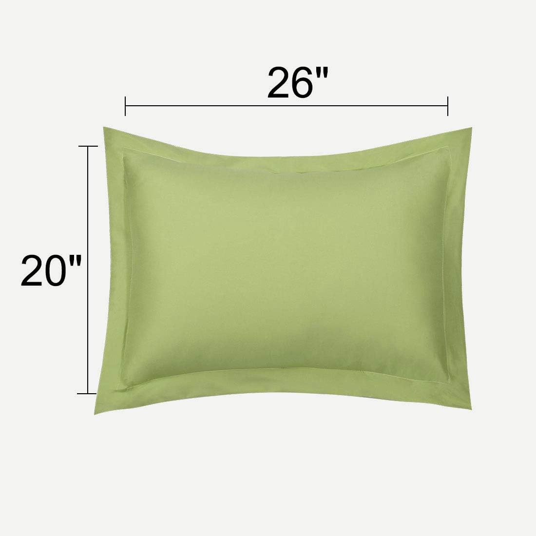 uxcell Pillow Shams 2 Pack Soft Brushed Microfiber Envelope Closure Pillowcases Standard(20"x26") Avocado Green