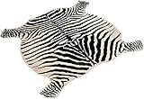 Zebra Print Rug Color is yellowish cream not white,the Faux Fur Zebra Print Area Rug stripes is not black. Suitable For Decorating,Door,Floor,home,Kitchen,Living Room,Bedroom,Wedding,Party,Celebration Or Any Occasion. Super Soft. Size :150*146cm(4.9x...