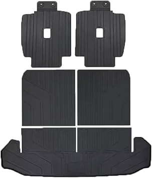 Car Rear Trunk Mat TPE Waterproof Boot Liner Storage Pad Car Accessories Compatible with Denza B8 Leopard 8 Fangchengbao Bao 8 2024-2027Whole Set,7seat