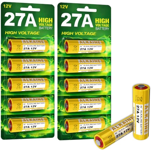 Image of AJ Star 27A 12V Alkaline Batteries V27A LR27A MN27 L828 A27 12V Battery Pack of 10