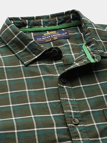 Image of The Indian Garage Co Men Cotton Slim Fit Shirt