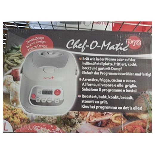 Robot de cocina Multifunción CHEF O MATIC PRO NEW -7 programas de cocina: Arroz, Cocina Rápida, Sopas, Potajes, Cocina al vapor