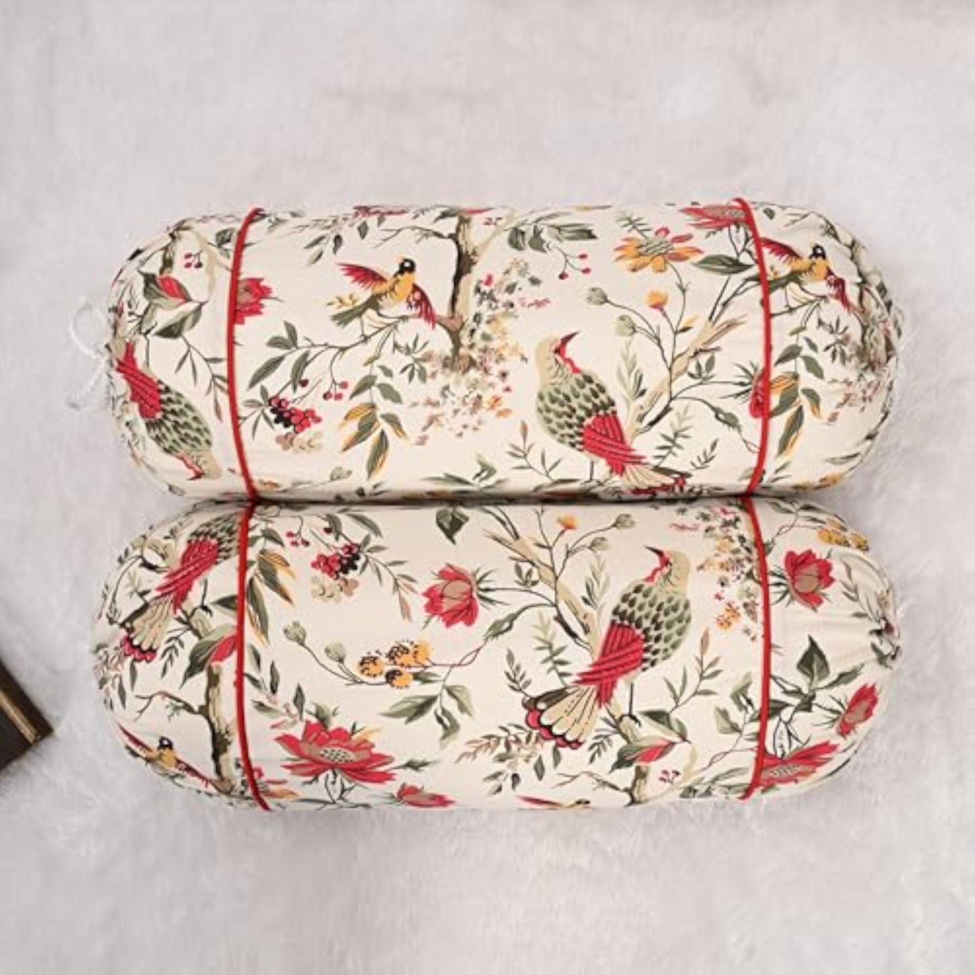 Cotton Bolster Cover, Set of 2, Handmade