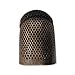 Clover Open Sided Thimble: Small, Brass, 1, Gold/Black