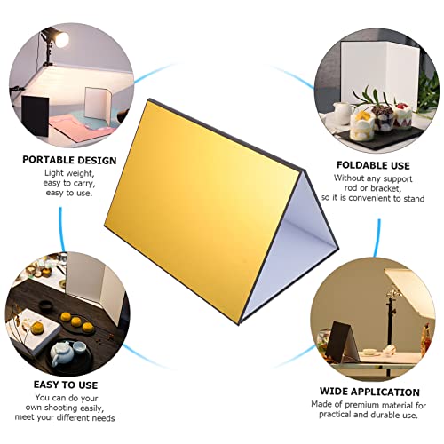 Veemoon Foldable Reflector Reflective Board for Cosmetics Photo Reflector Reflective Display Board Background Board Photo Light Reflector Cardboard Camera Fill Light Board A3