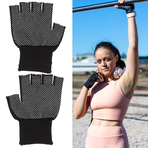 Guantes de trabajo antideslizantes KICHOUSE de medio dedo para mayor precisión 3